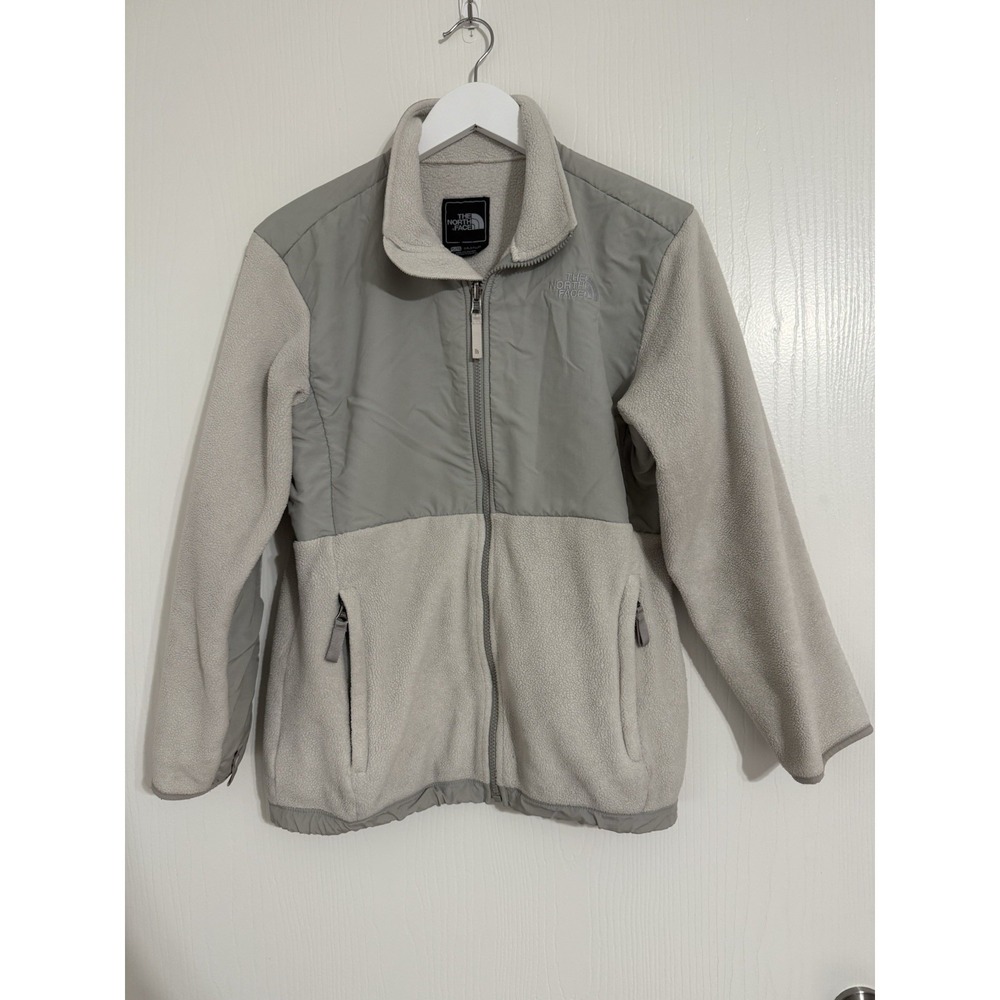 Girls Size XL The North Face Jacket Grey Full Zip Fleece Pockets